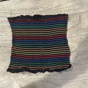 Tube top with 🌈 stripes.